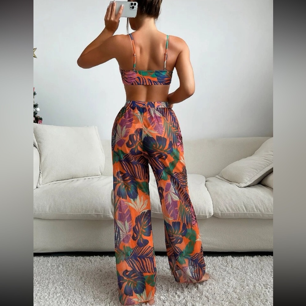 3pc. Triangle Bikini & Pant Set 👙 - Picture 2 of 3